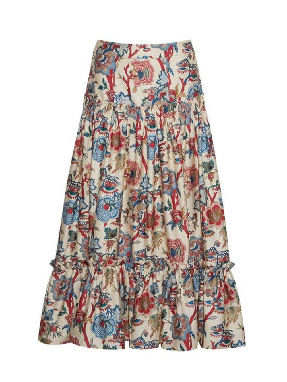 Cara Cara Tisbury Skirt Turtledove Baroque Floral Size Large Boho Cottagecore